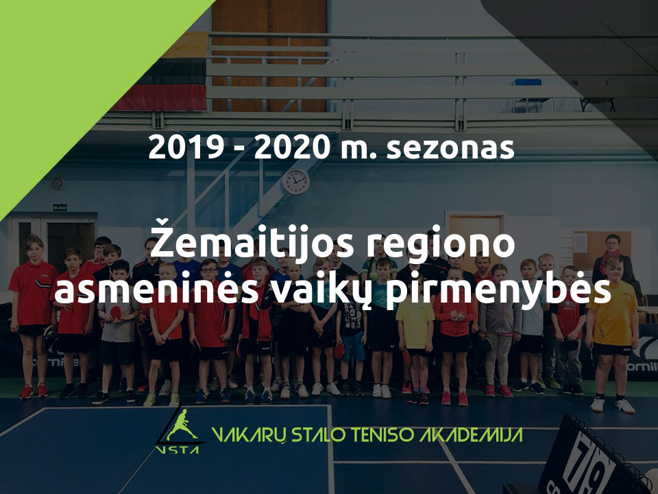 Žemaitijos regiono asmeninių stalo teniso pirmenybių 2019-2020 m. – REGISTRACIJA!